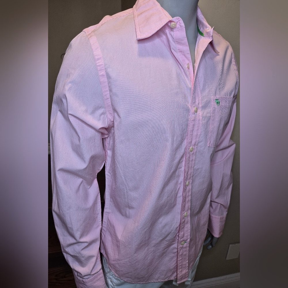 Abercrombie & Fitch Pink Dress Button Down Shirt - Picture 14 of 15
